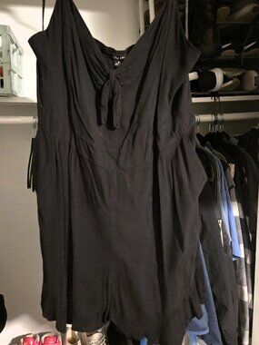 City Chic Black Thin Strap Romper